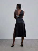 Color Block High Slit Dress