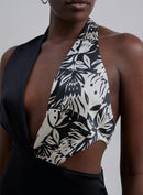 Color Block High Slit Dress