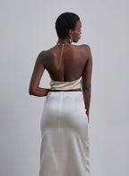 Twist-Front Silk Top