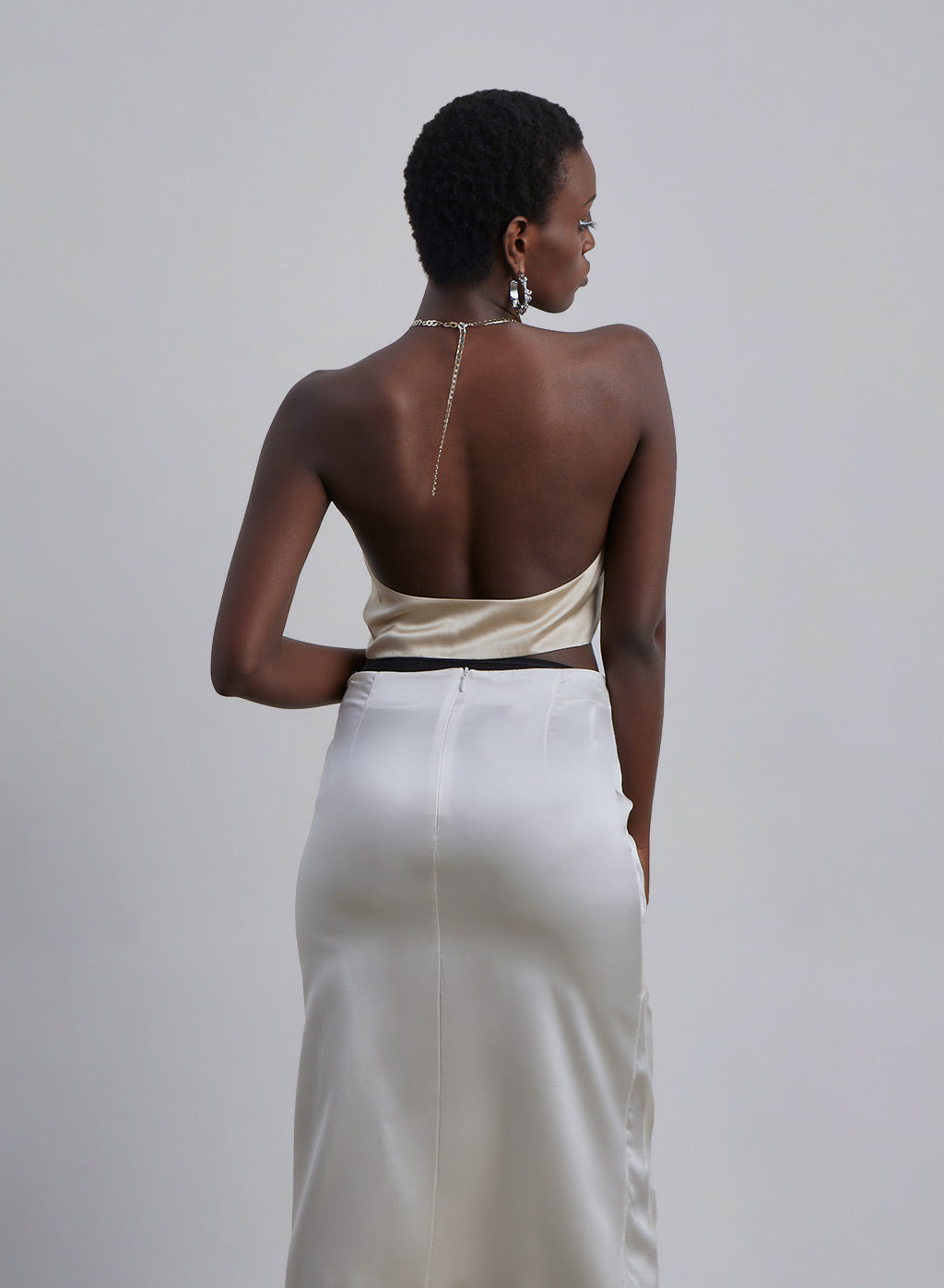 Twist-Front Silk Top