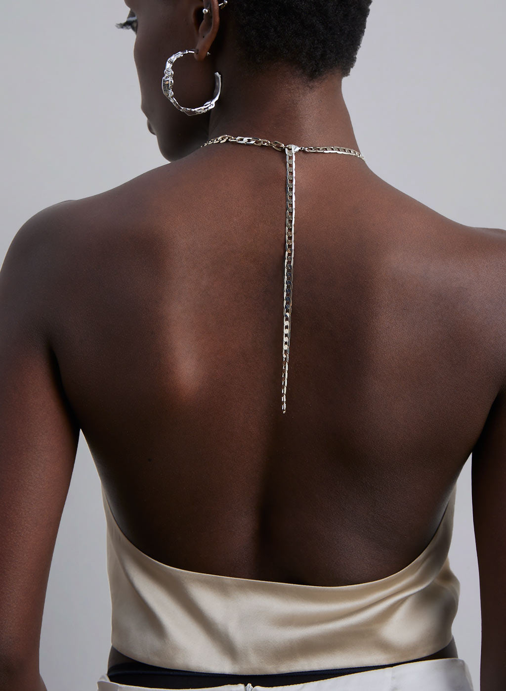 Twist-Front Silk Top