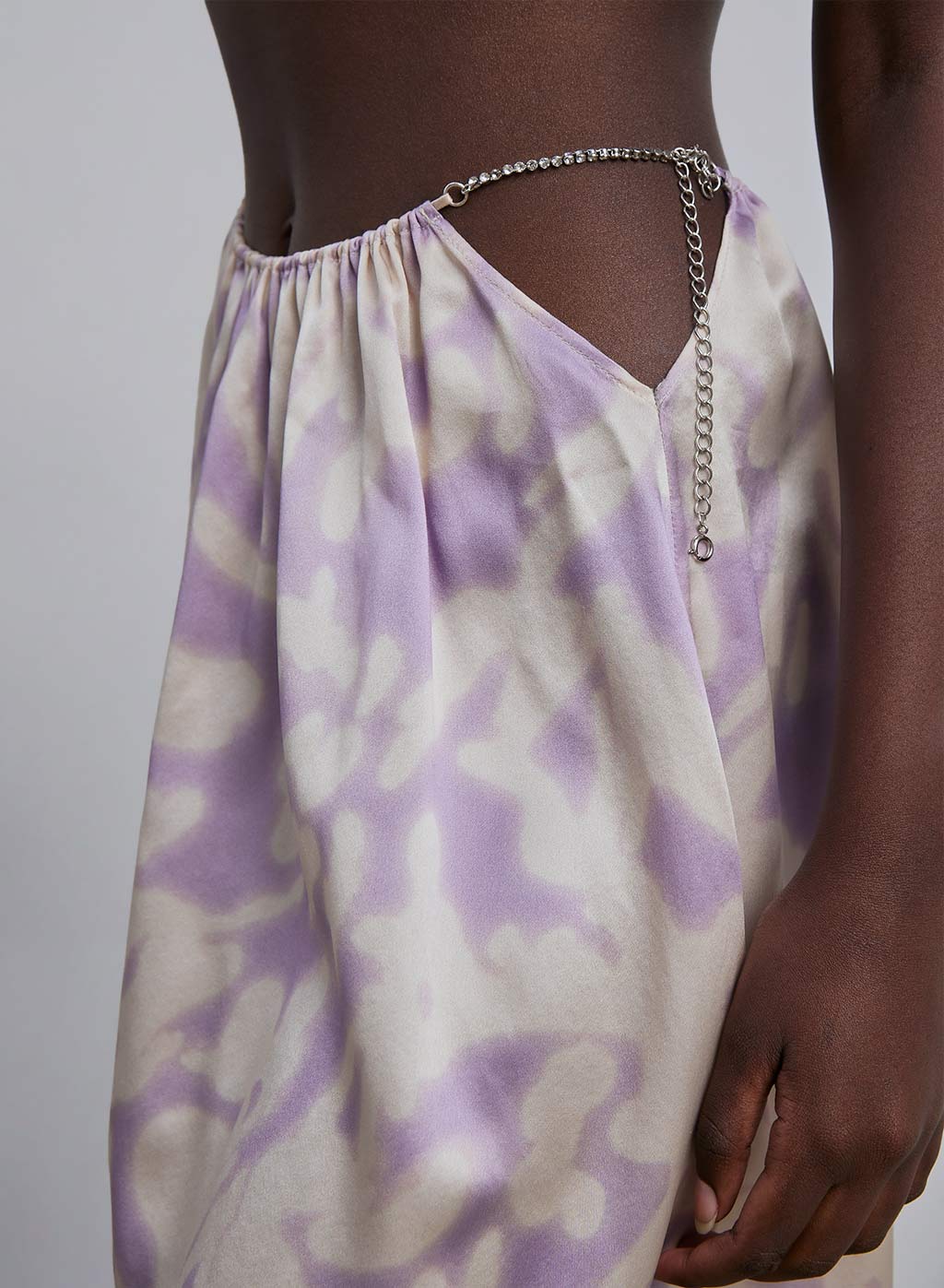 Printed Silk Asymmetrical Skirt