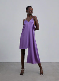 Asymmetrical Silk Slip Dress