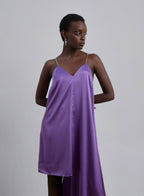Asymmetrical Silk Slip Dress