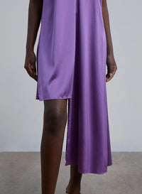 Asymmetrical Silk Slip Dress