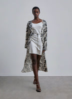 Tropical Print Silk Robe