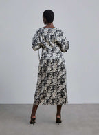 Tropical Print Silk Robe