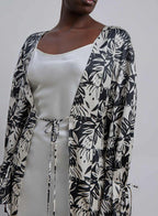 Tropical Print Silk Robe