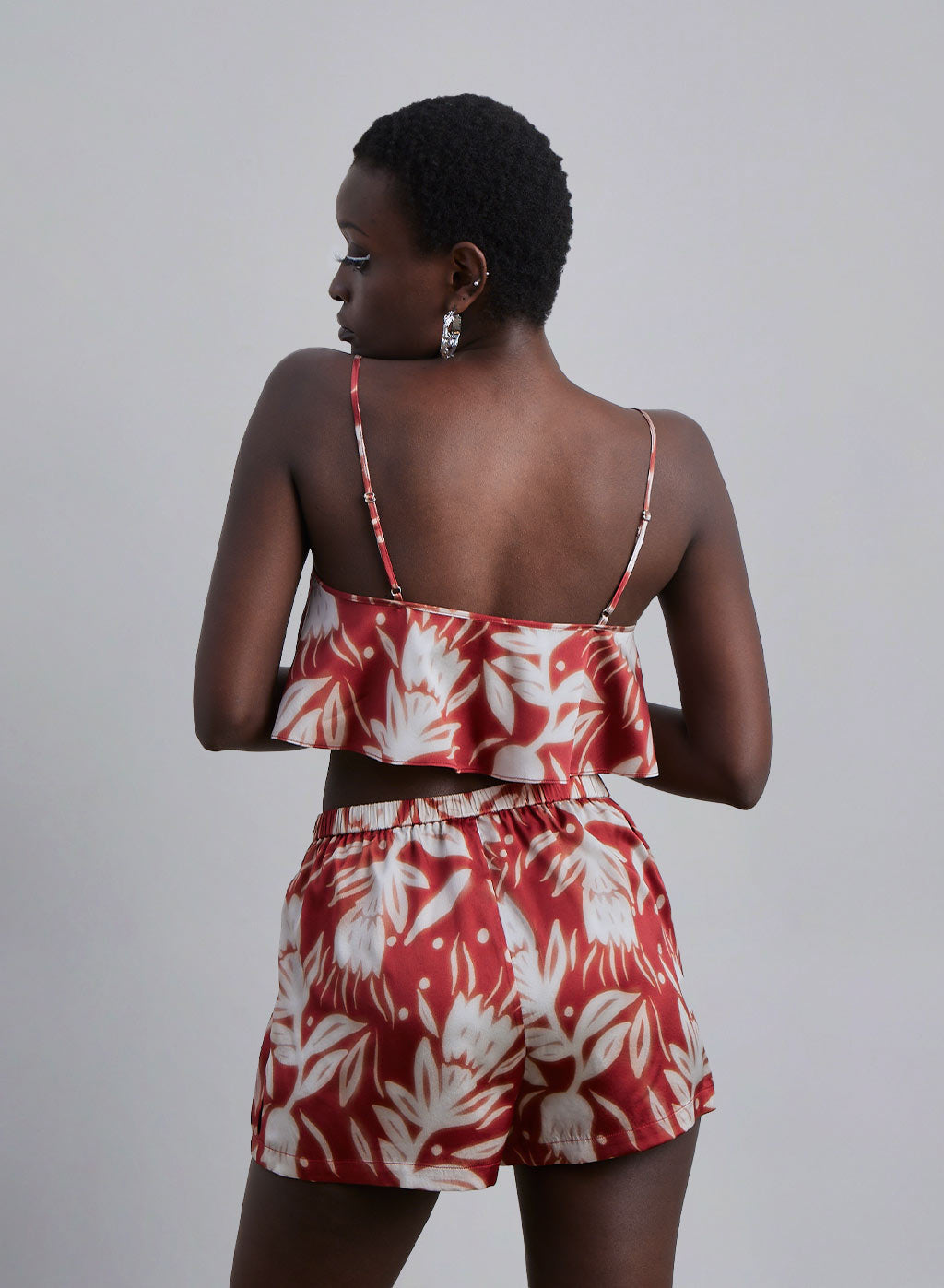 Floral Print Silk Camisole Set