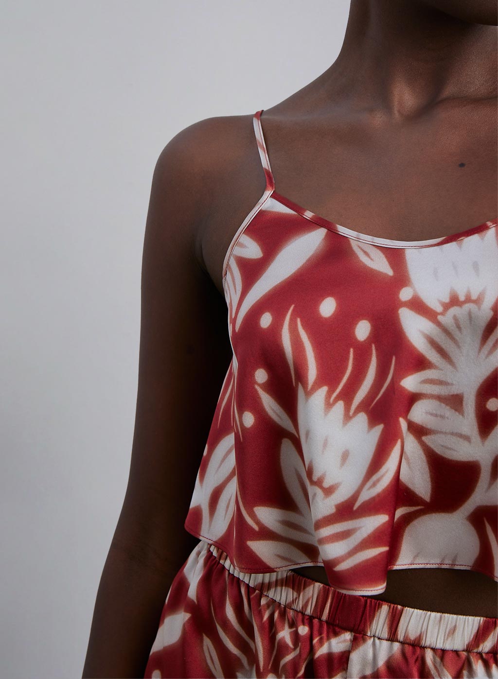 Floral Print Silk Camisole Set