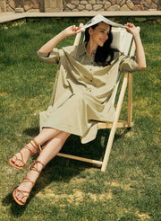 Long Drape Maxi Shirtdress – Nap Loungewear Dresses