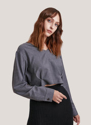 Cropped Wool-Blend Top – Nap Loungewear Tops