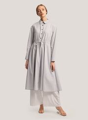 Drawstring Cotton Maxi Shirtdress – Nap Loungewear Dresses