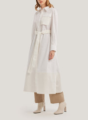 Longline Elastic-Waist Cotton Shirtdress – Nap Loungewear Dresses