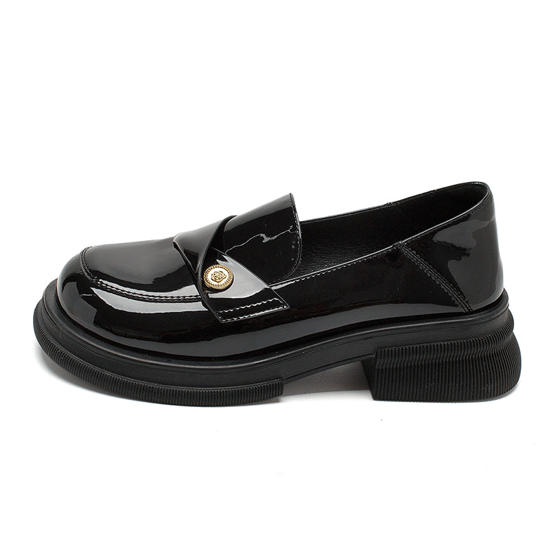 Agsdon Shiny Low-top Loafers