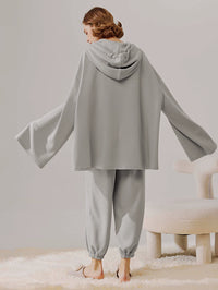 Silky Wide Sleeve Hoodie