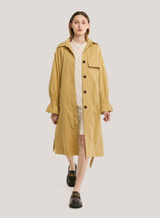 Single-Breasted 100% Cotton Trench Coat – Nap Loungewear Outerwear