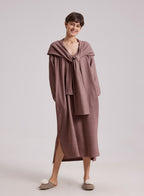 Hooded Scarf Sweatshirt Dress