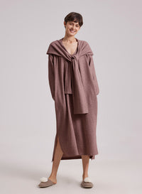 Hooded Scarf Sweatshirt Dress