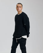 1 × Distressed Crewneck Sweater