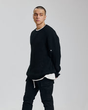 Distressed Crewneck Sweater