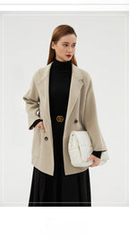 Wool double-sided loose coat