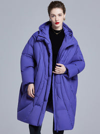 Long Puff-Style Down Jacket