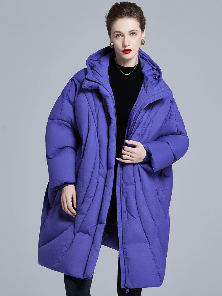 Long Puff-Style Down Jacket