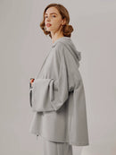 Silky Wide Sleeve Hoodie