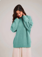 Swan Turtleneck Camel Hair Sweater