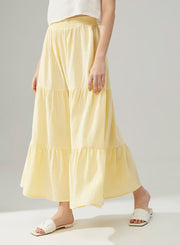 Flowy Tiered Cotton Skirt