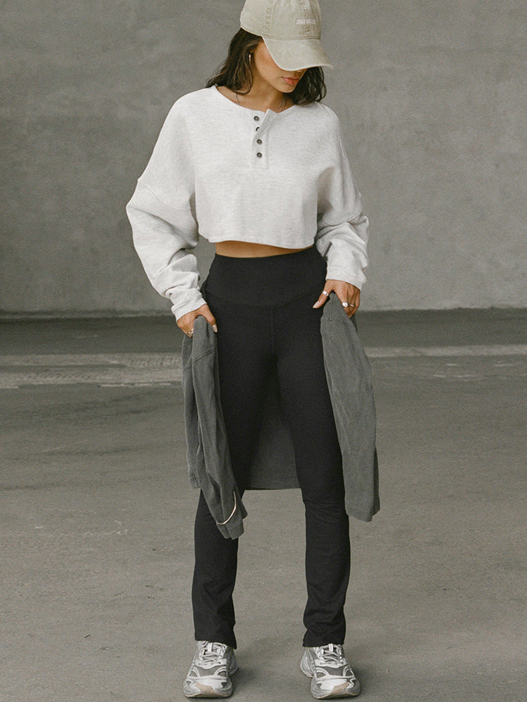 Pullover Batwing Sleeve Sweatshirt
