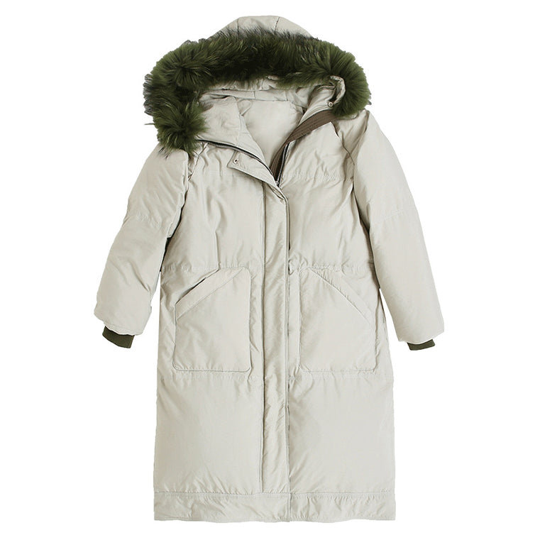 Raccoon Fur Collar Down Jacket