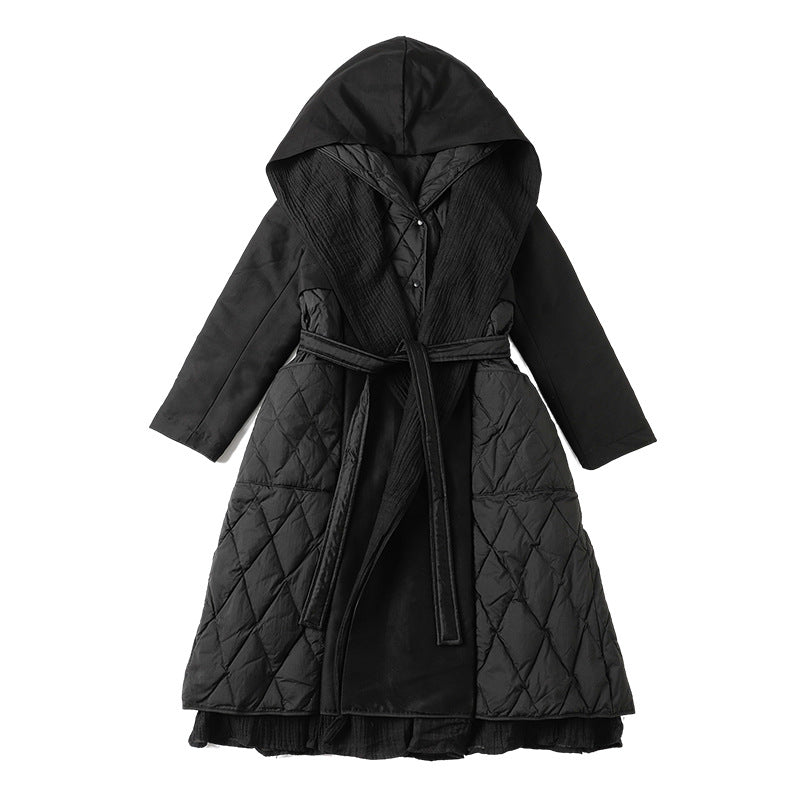 Slimming Mid-length White Duck Down Jacket