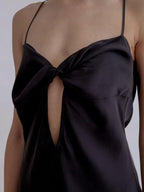 Low Back V-Neck Silk Mini Slip