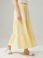 Flowy Tiered Cotton Skirt