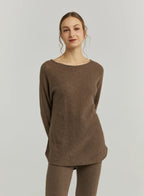 100% Yak Wool Boatneck Sweater