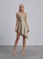 Allure Hi-Low Silk Slip Dress