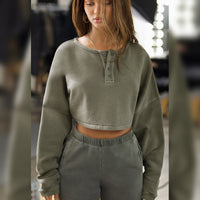 Pullover Batwing Sleeve Sweatshirt