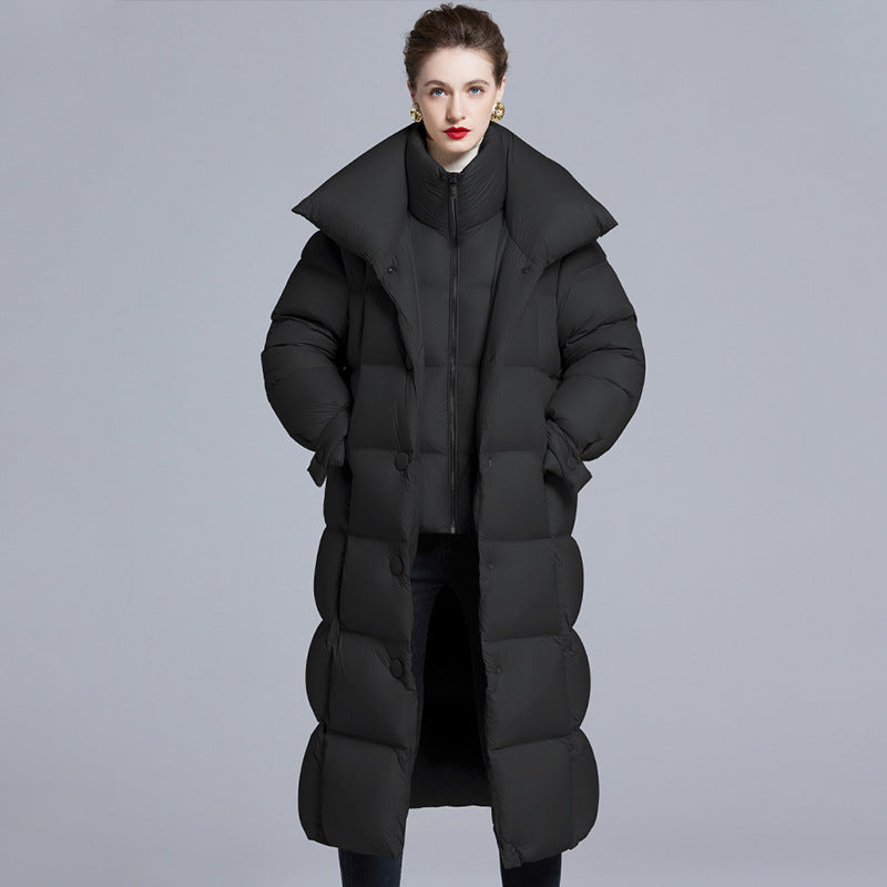 Fake Two-Piece Thickened Down Coat