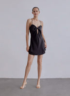 Low Back V-Neck Silk Mini Slip