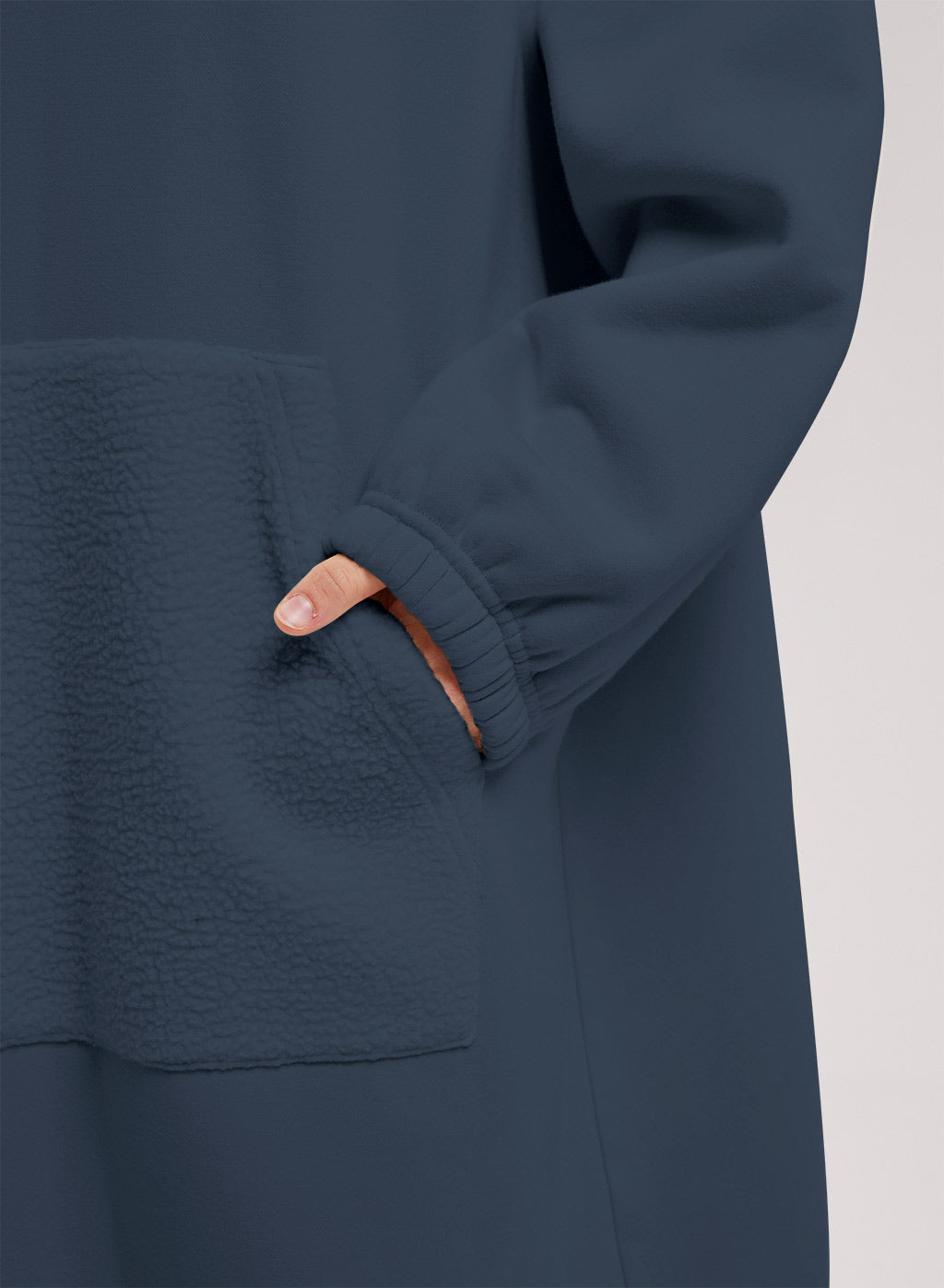 Oversized Fleece Knit Dress