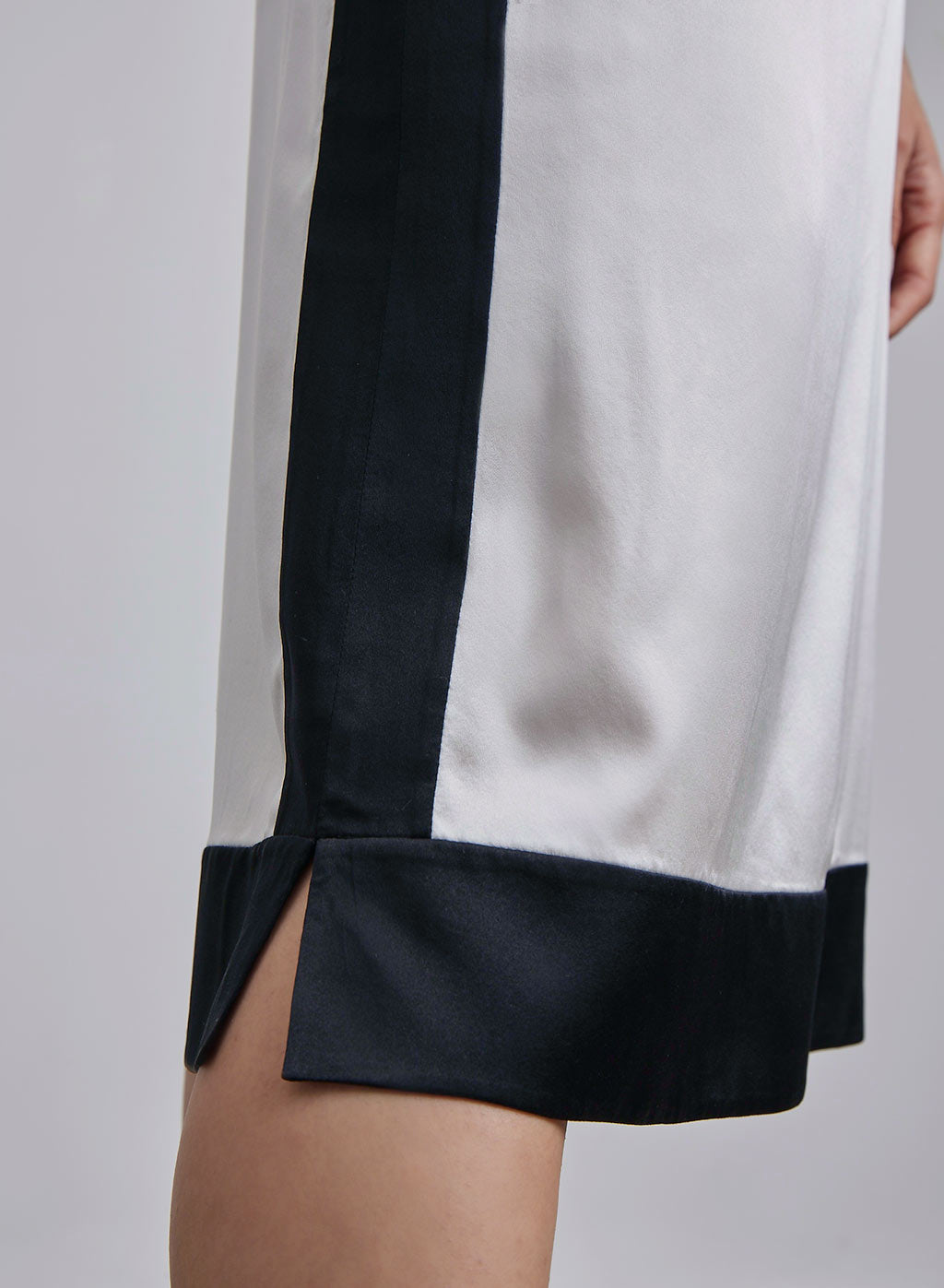 Framed Silk Midi Slip Dress