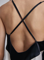 Framed Silk Midi Slip Dress