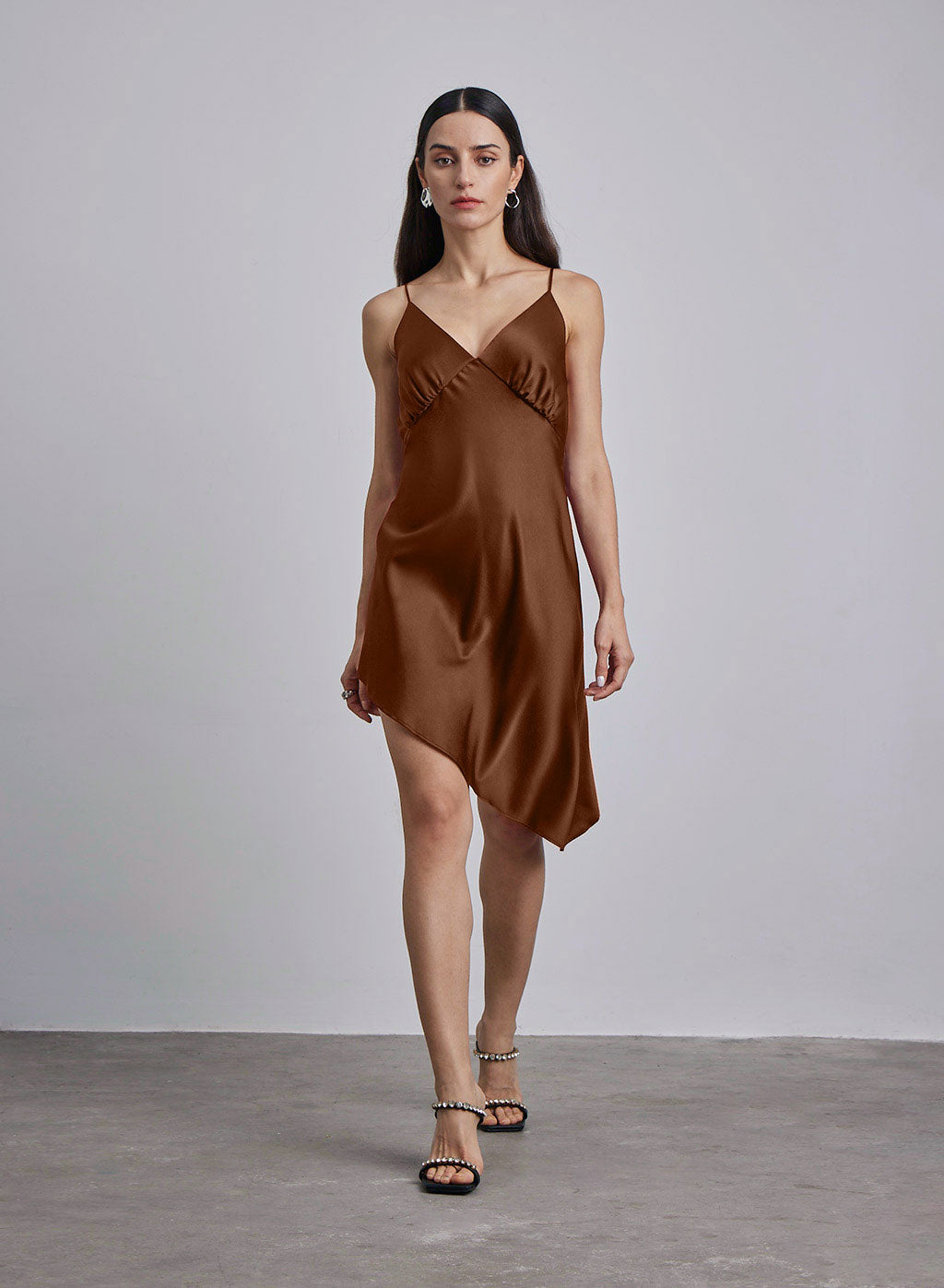 Allure Hi-Low Silk Slip Dress