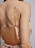 Golden Tala Ruched Silk Camisole