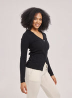 V-Neck Buttoned Cardigan