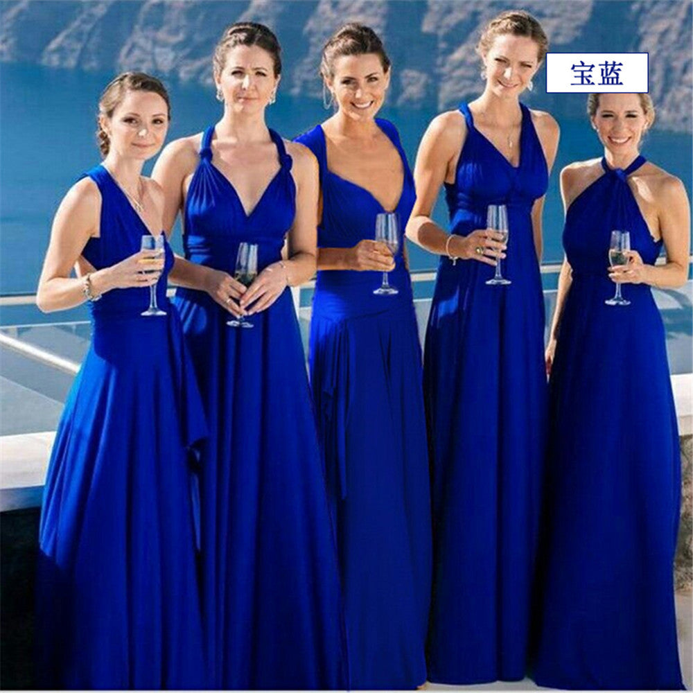 Multi-rope cross halter sexy bandage dress long dress dress