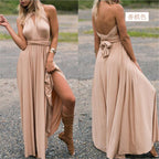 Multi-rope cross halter sexy bandage dress long dress dress
