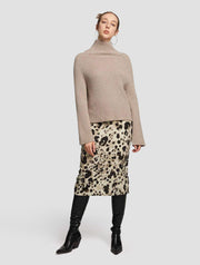 Cropped High-collar Knit Sweater